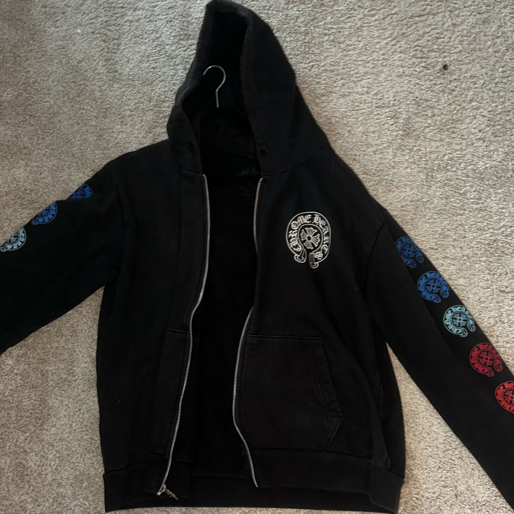 Chrome Hearts, authentic horseshoes rainbow zip up